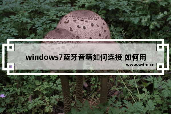 windows7蓝牙音箱如何连接 如何用windows7系统连接蓝牙音箱