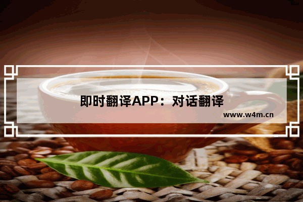 即时翻译APP：对话翻译