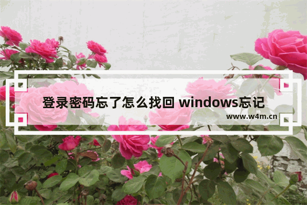 登录密码忘了怎么找回 windows忘记登录密码最简单的方法