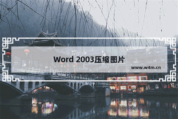 Word 2003压缩图片