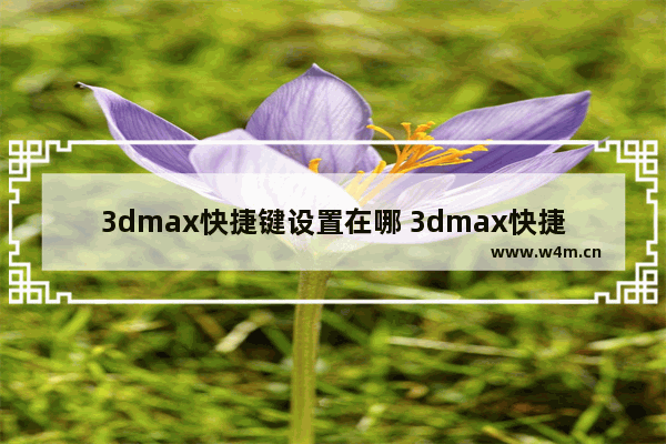 3dmax快捷键设置在哪 3dmax快捷键大全一览表