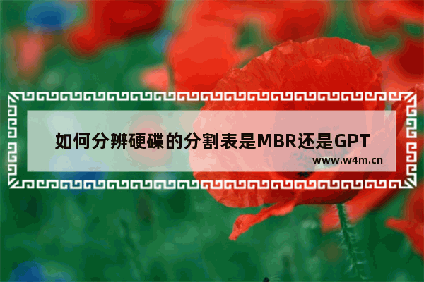 如何分辨硬碟的分割表是MBR还是GPT