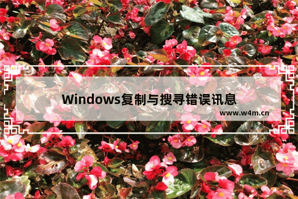 Windows复制与搜寻错误讯息