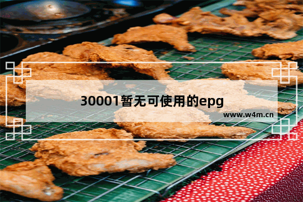 30001暂无可使用的epg