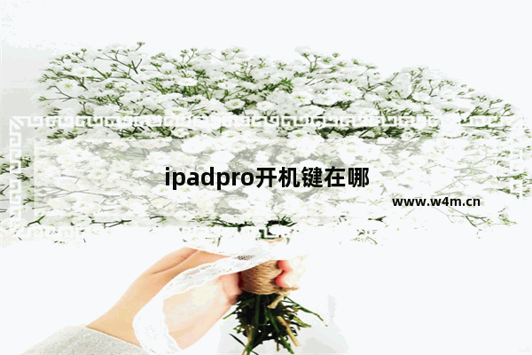 ipadpro开机键在哪