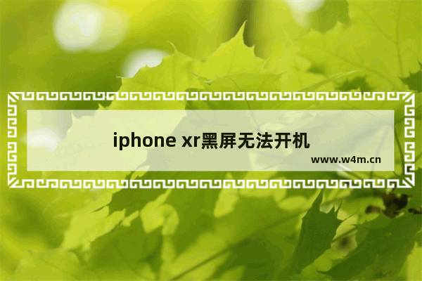 iphone xr黑屏无法开机