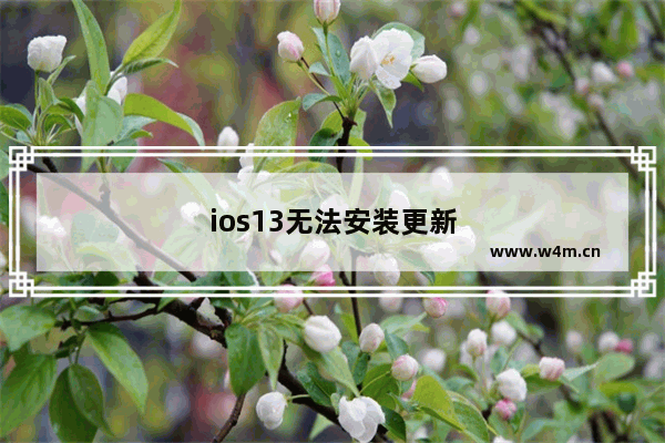 ios13无法安装更新