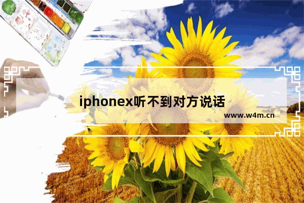 iphonex听不到对方说话