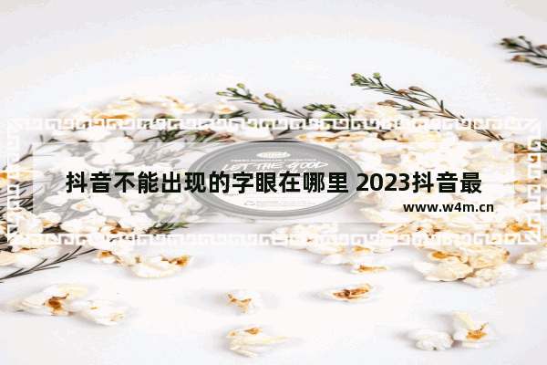 抖音不能出现的字眼在哪里 2023抖音最新违规词