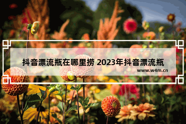 抖音漂流瓶在哪里捞 2023年抖音漂流瓶玩法攻略