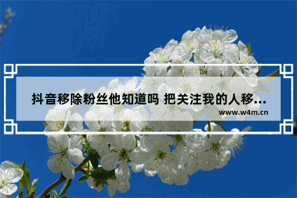 抖音移除粉丝他知道吗 把关注我的人移除技巧