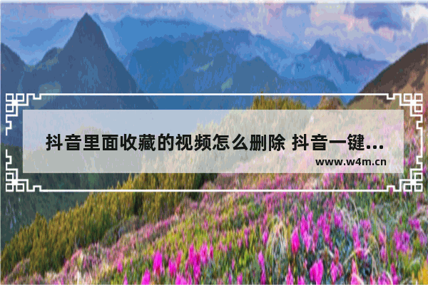 抖音里面收藏的视频怎么删除 抖音一键清空收藏的办法