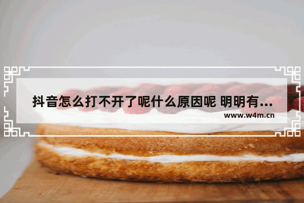 抖音怎么打不开了呢什么原因呢 明明有网络但抖音打不开的原因