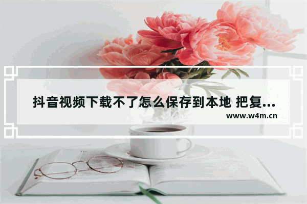 抖音视频下载不了怎么保存到本地 把复制链接的视频保存本地