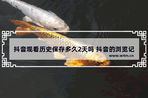 抖音观看历史保存多久2天吗 抖音的浏览记录清除方法