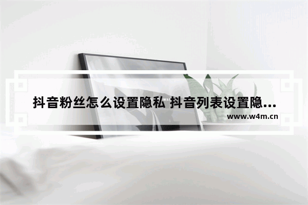 抖音粉丝怎么设置隐私 抖音列表设置隐私的技巧