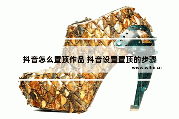 抖音怎么置顶作品 抖音设置置顶的步骤