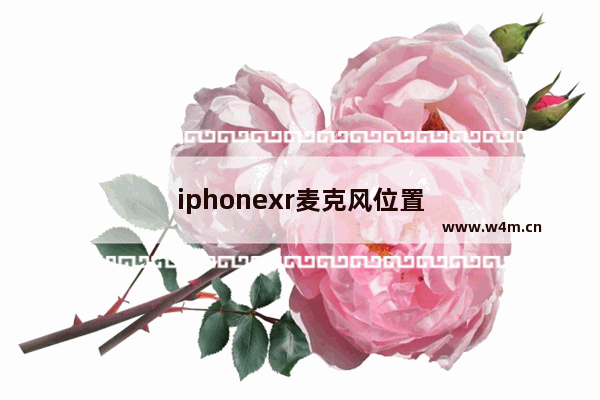 iphonexr麦克风位置