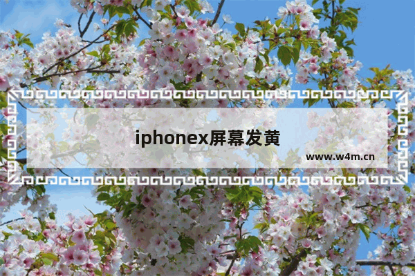 iphonex屏幕发黄