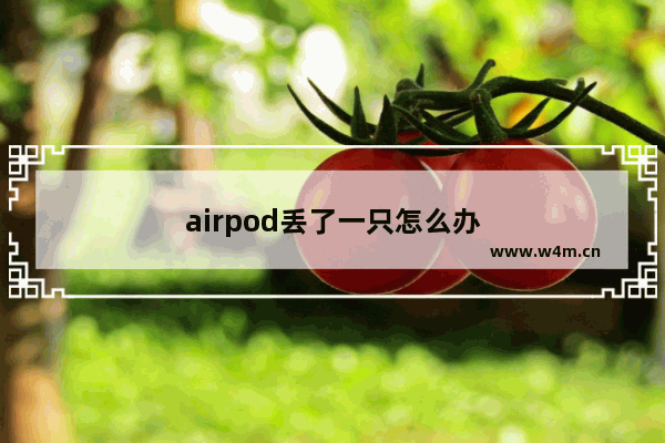 airpod丢了一只怎么办