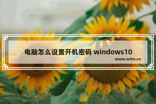 电脑怎么设置开机密码 windows10设置开机密码的方法