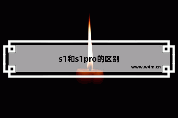 s1和s1pro的区别