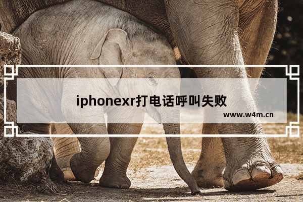 iphonexr打电话呼叫失败