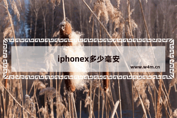 iphonex多少毫安