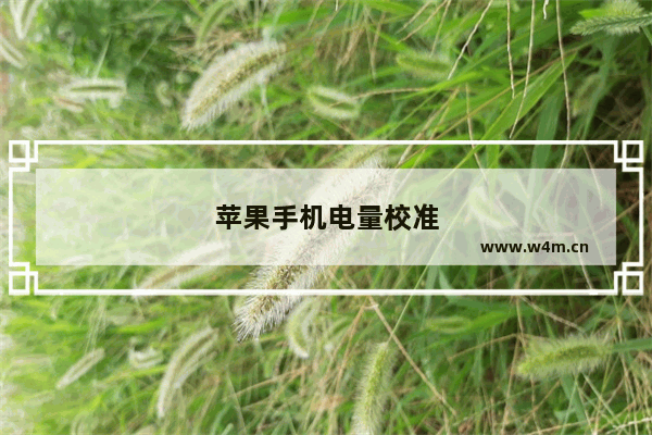 苹果手机电量校准