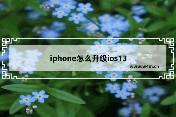 iphone怎么升级ios13