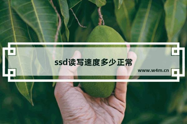 ssd读写速度多少正常