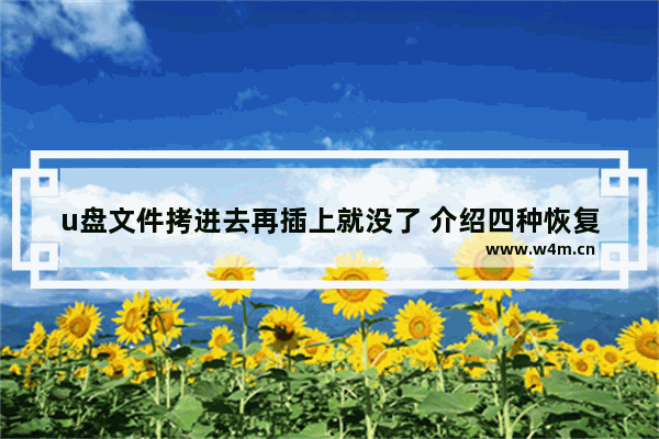 u盘文件拷进去再插上就没了 介绍四种恢复方法