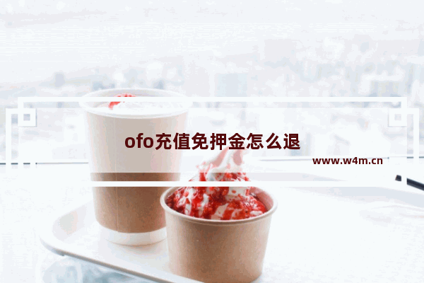 ofo充值免押金怎么退