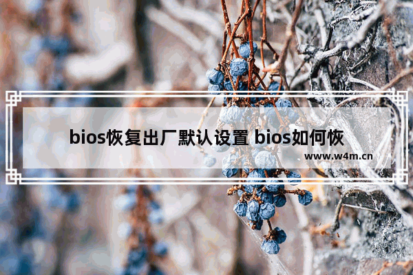 bios恢复出厂默认设置 bios如何恢复出厂设置方法