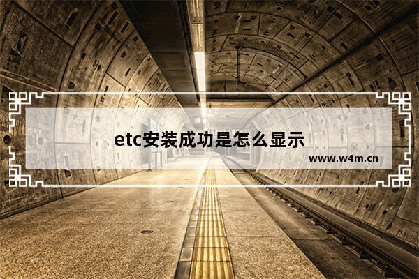 etc安装成功是怎么显示