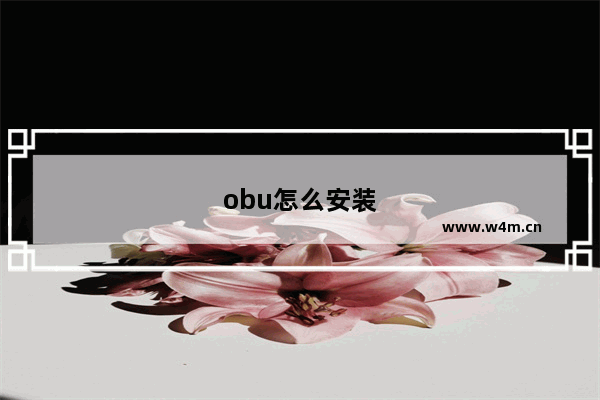 obu怎么安装