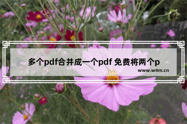 多个pdf合并成一个pdf 免费将两个pdf文件合并