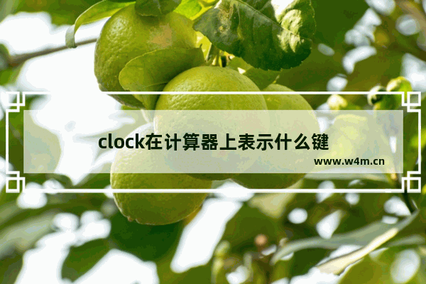 clock在计算器上表示什么键