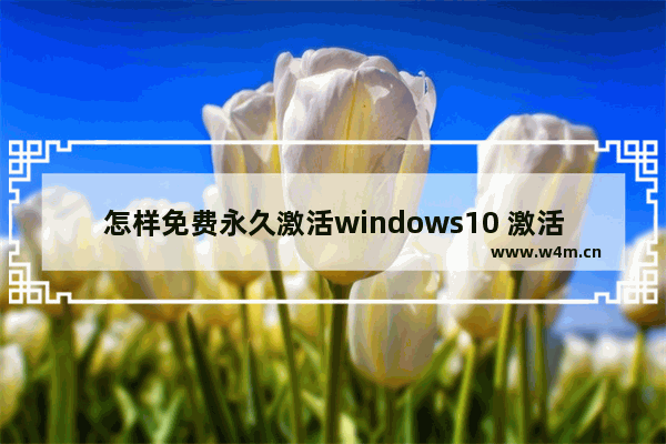 怎样免费永久激活windows10 激活windows10最简单方法