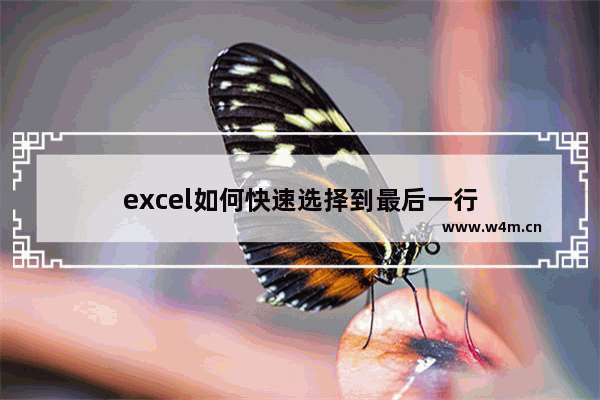 excel如何快速选择到最后一行