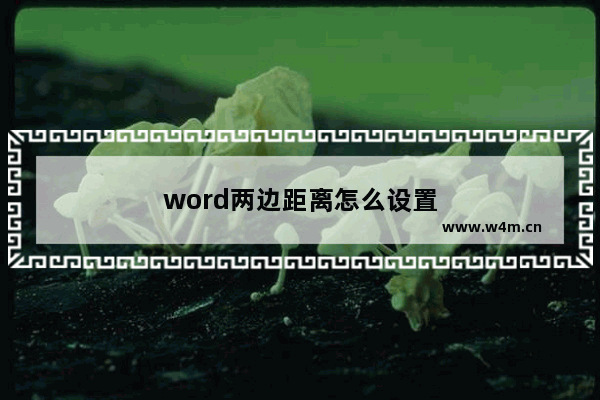 word两边距离怎么设置