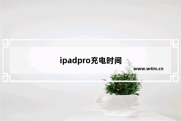 ipadpro充电时间