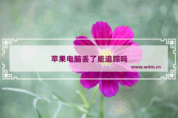 苹果电脑丢了能追踪吗