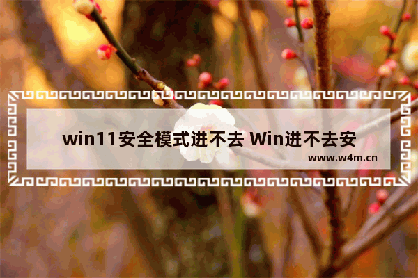 win11安全模式进不去 Win进不去安全模式怎么办