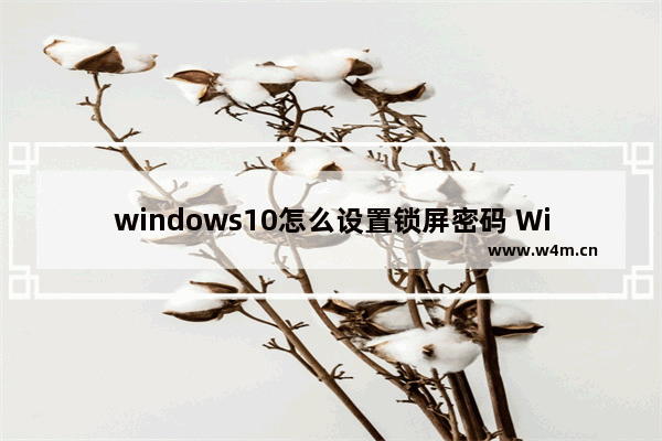 windows10怎么设置锁屏密码 Win10桌面密码设置方法