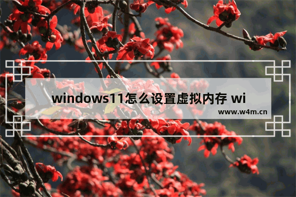 windows11怎么设置虚拟内存 windows虚拟内存设置办法