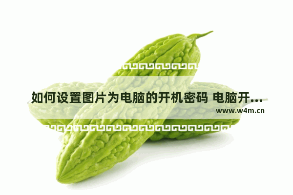 如何设置图片为电脑的开机密码 电脑开机设置图片密码的方法