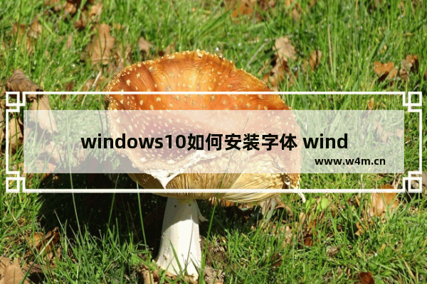 windows10如何安装字体 windows10系统安装字体教程