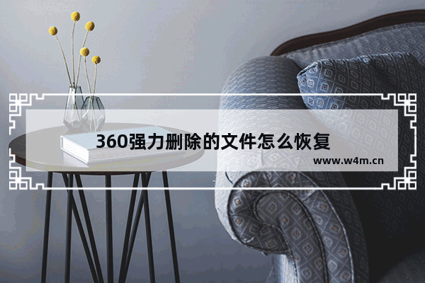 360强力删除的文件怎么恢复