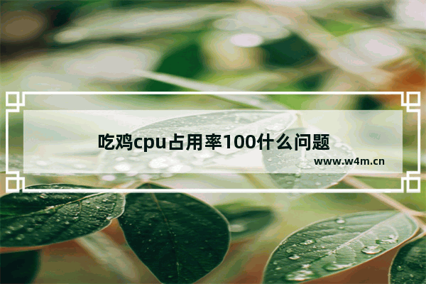 吃鸡cpu占用率100什么问题